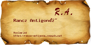 Rancz Antigoné névjegykártya